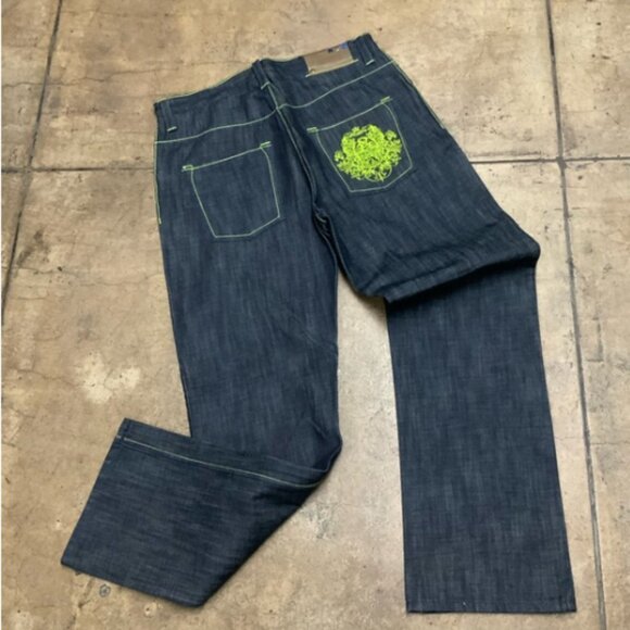 Men's Live Mechanics Raw Dk Blue Denim Pants
